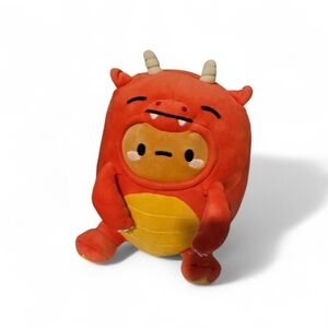 Plush Red Dragon with Yellow Belly - Soft Kids Stuffed Animal